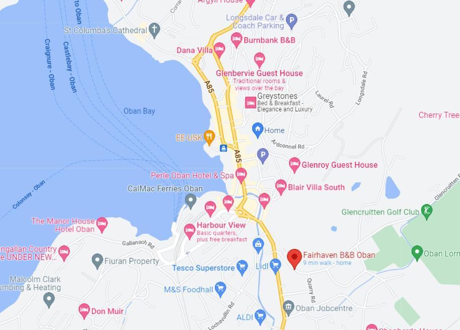 Bed and Breakfast Fairhaven, Oban Town Centre Экстерьер фото